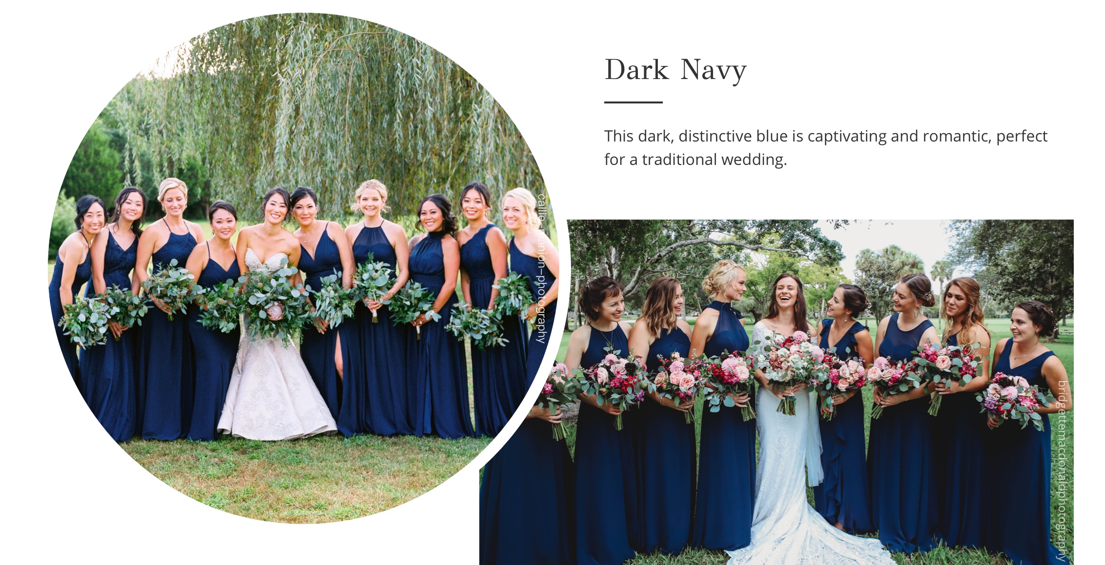 Dark Navy Bridesmaid Dresses