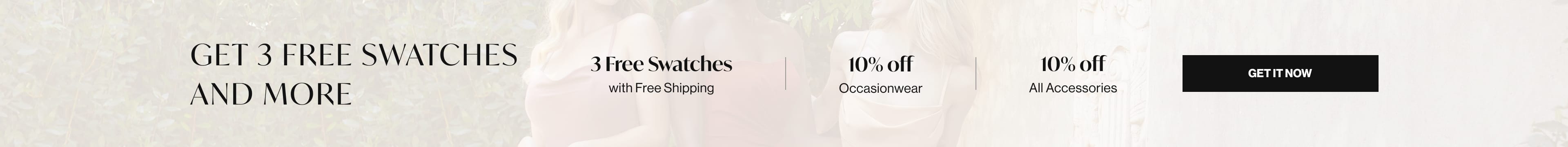 get 3 free swatch and more