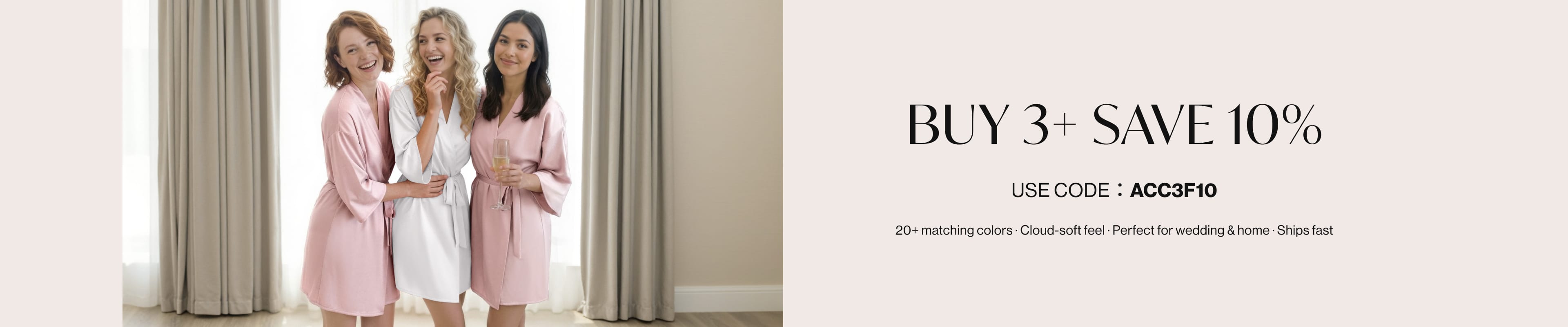 robe 三件10%