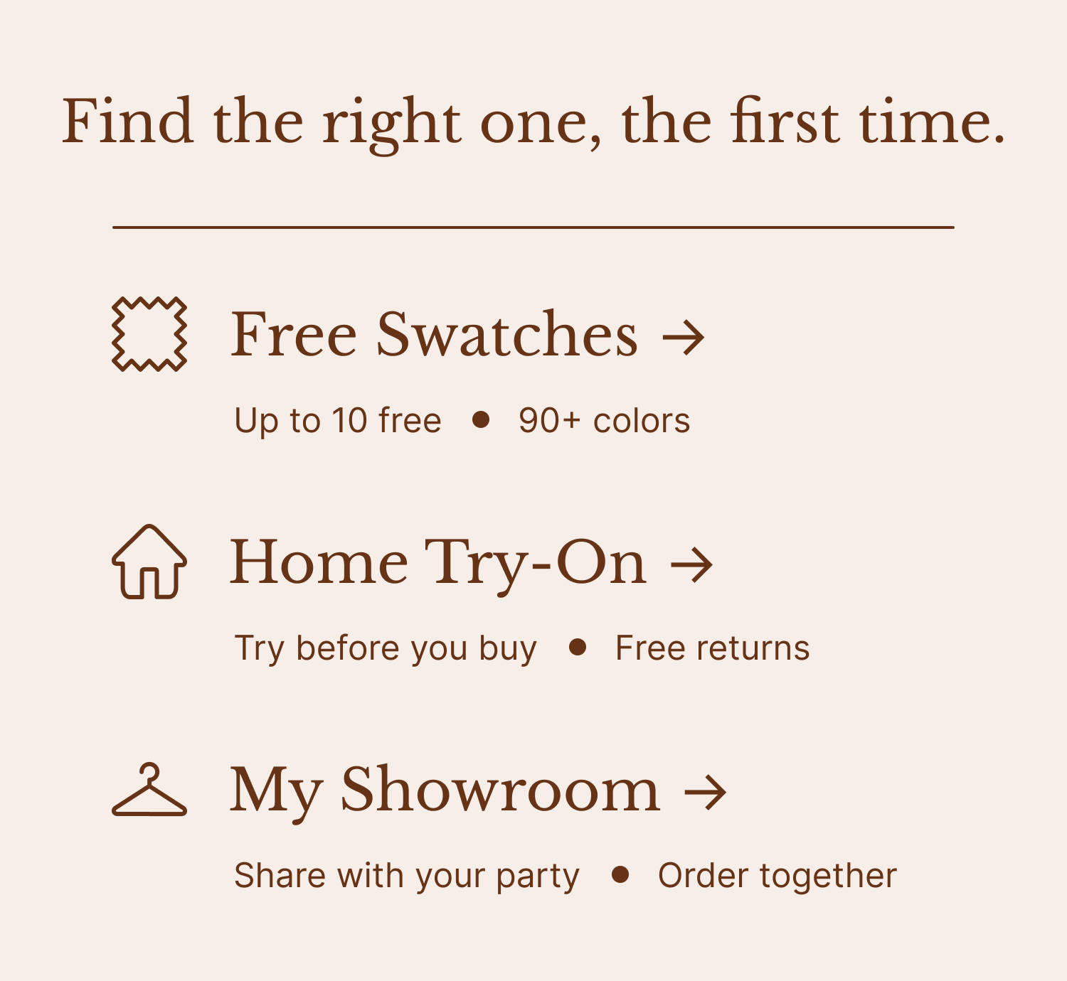 Find the right one,the first time.,link, image