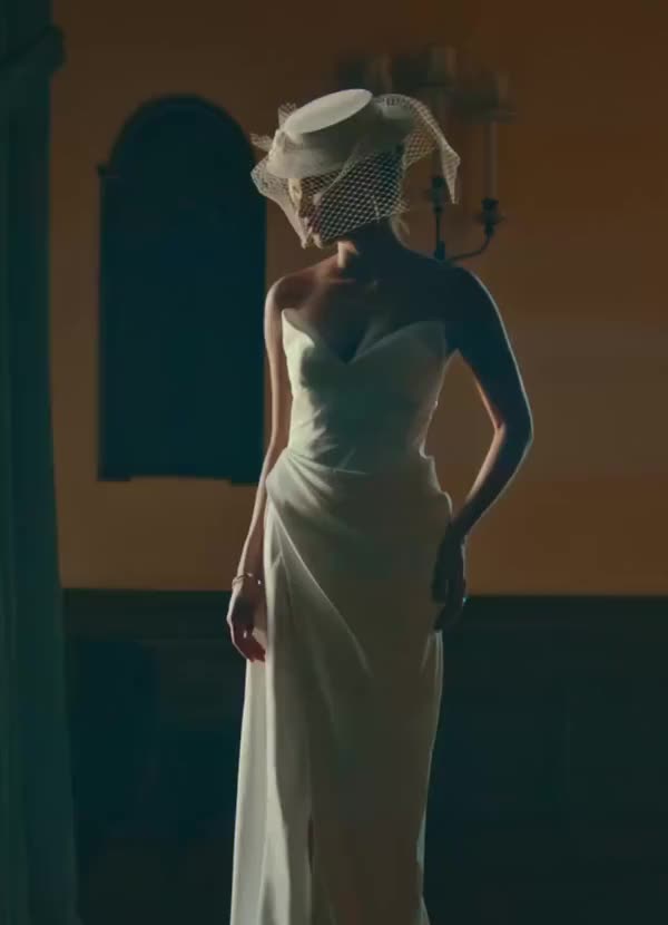 Azazie Kalise At-home Try On Dresses Diamond White Mermaid Strapless Double Faced Satin Dress image1