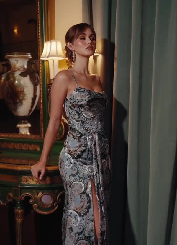Parker Blue Paisley Maxi Dress image1