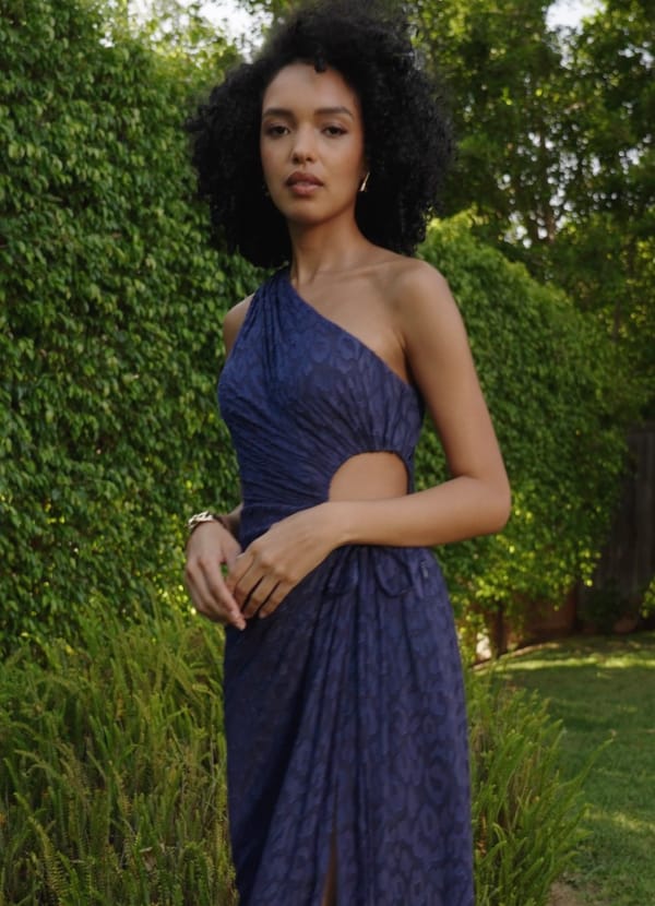 Candyce Navy Cut Out Maxi Dress image1