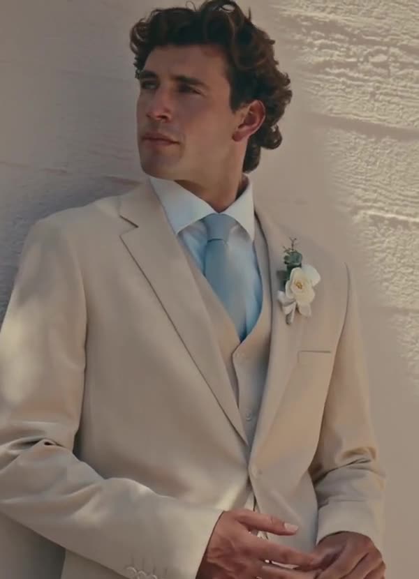 front James Navy Blue Structured Stretch Suit Jacket