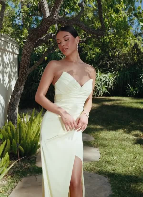 Azazie Yola Amethyst Stretch Satin Bridesmaid Dresses | Azazie