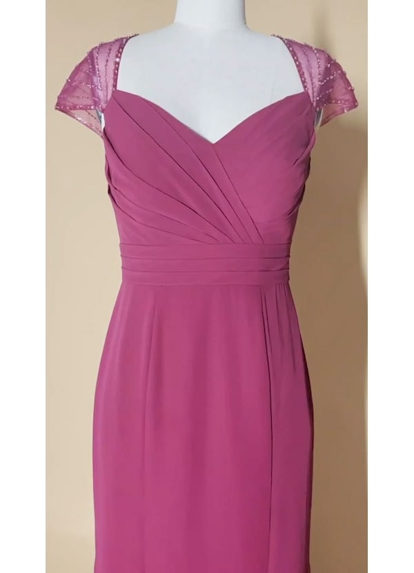Azazie Blanchett Mother of the Bride Dresses Taupe Mermaid Sequins Chiffon Dress image1