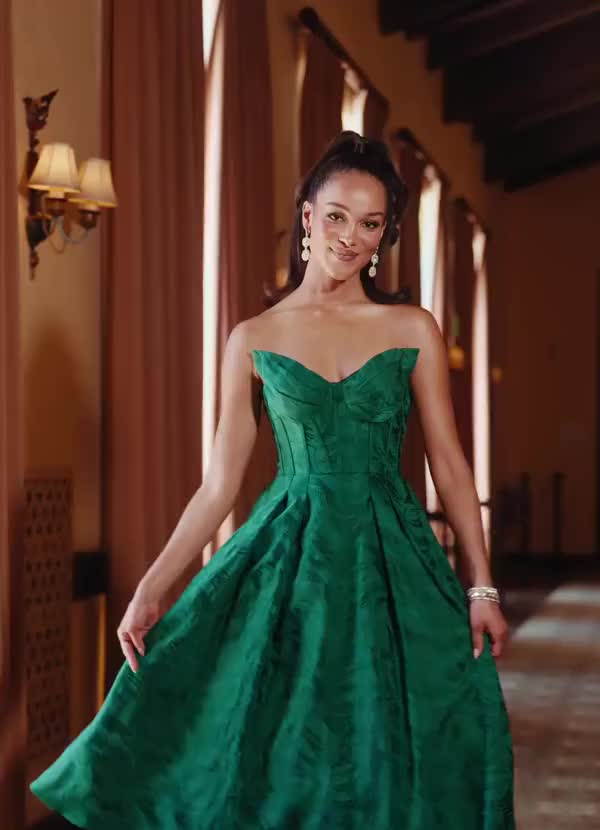Beata Emerald Midi Dress image1