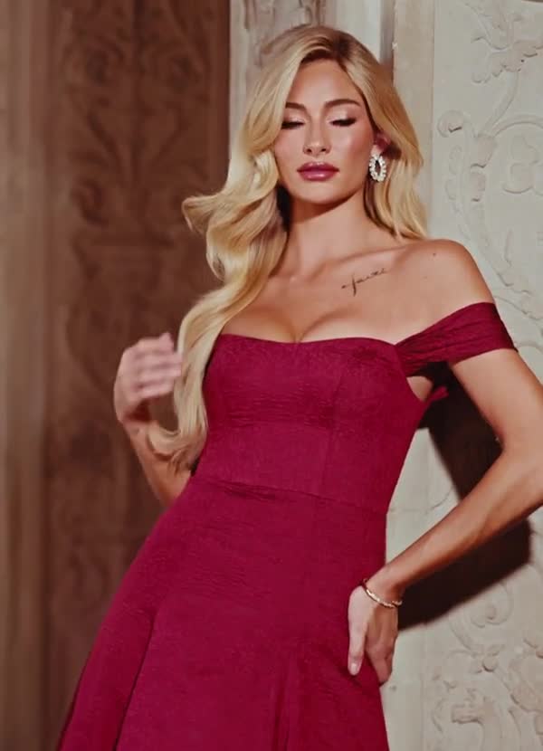 Maxi jurk Dannie Cranberry image1