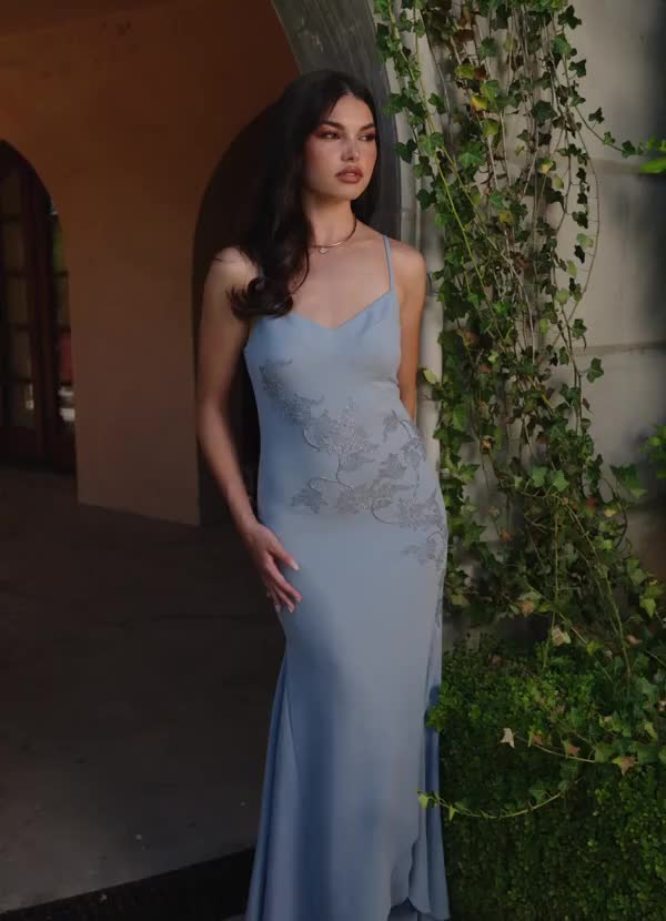 powder blue formal dresses Krystal Maxi Dress Color:AB432