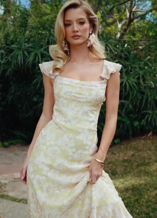 Rianne Olive Floral Maxi Dress image1