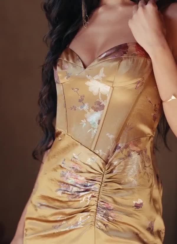 Sophia Antique Gold Maxi Dress image1